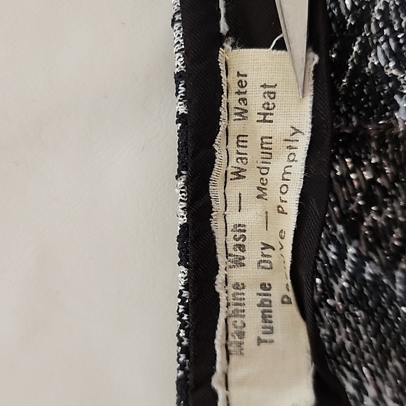 Vintage‎ 60's Mod Silver Metallic Daisy Print Super Elephant Bell Pants Size 6 - Picture 10 of 11